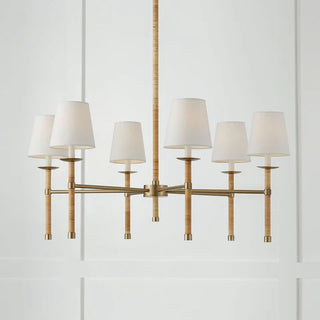 brass chandelier with shades