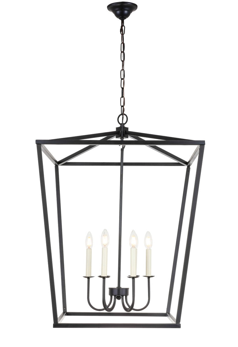 Maddox Chandelier by Elegant Lighting – Lights: 6 Light (24.00"L x 24.00"W x 32.60"H) – Finish: Black – Elegant Lighting-LD6008D24BK