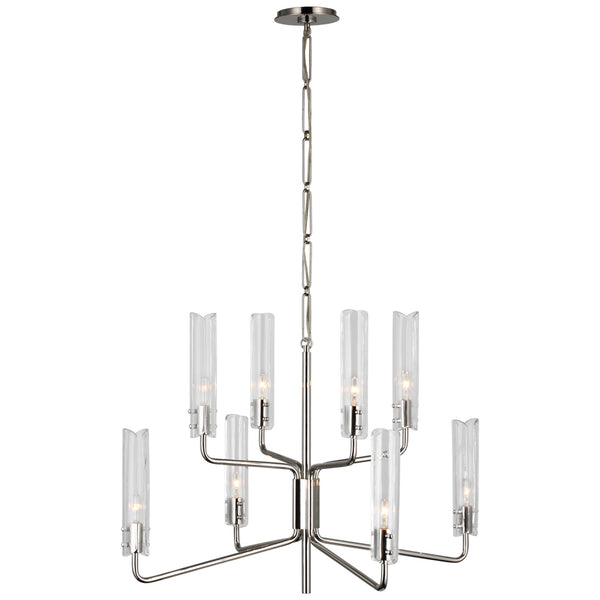 Visual Comfort Signature - ARN 5483PN-CG - LED Chandelier - Casoria - Polished Nickel from Lighting & Bulbs Unlimited in Charlotte, NC