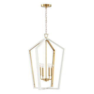 Capital Lighting - 344541WM - Four Light Pendant - Maren - Flat White and Matte Brass from Lighting & Bulbs Unlimited in Charlotte, NC