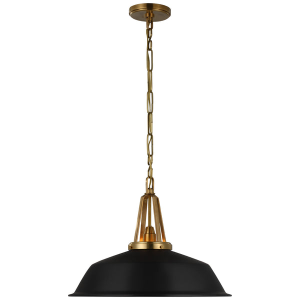 Visual Comfort Signature - CHC 5462AB-BLK - LED Pendant - Layton - Antique-Burnished Brass from Lighting & Bulbs Unlimited in Charlotte, NC