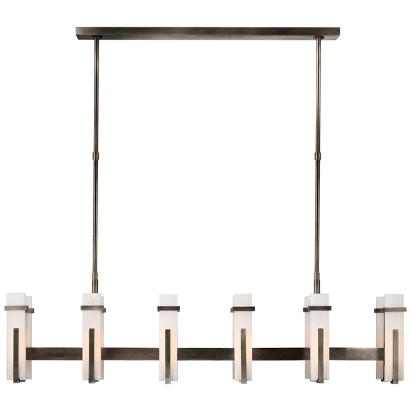 Visual Comfort Signature - S 5915BZ-ALB - LED Linear Chandelier - Malik - Bronze from Lighting & Bulbs Unlimited in Charlotte, NC