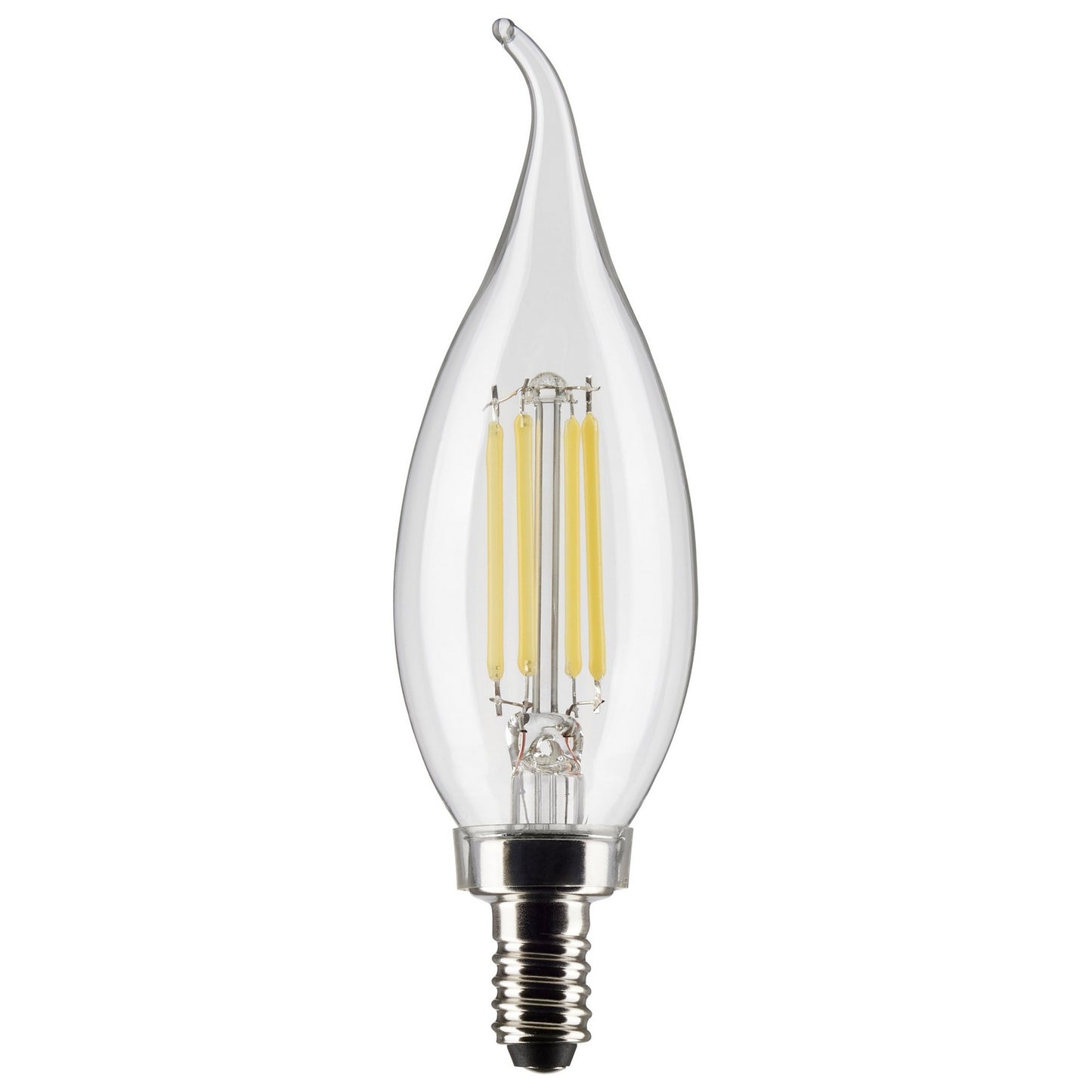 Flame Tip 4 Watt E12 CA10 120.00V LED 2700k Light Bulb by Satco