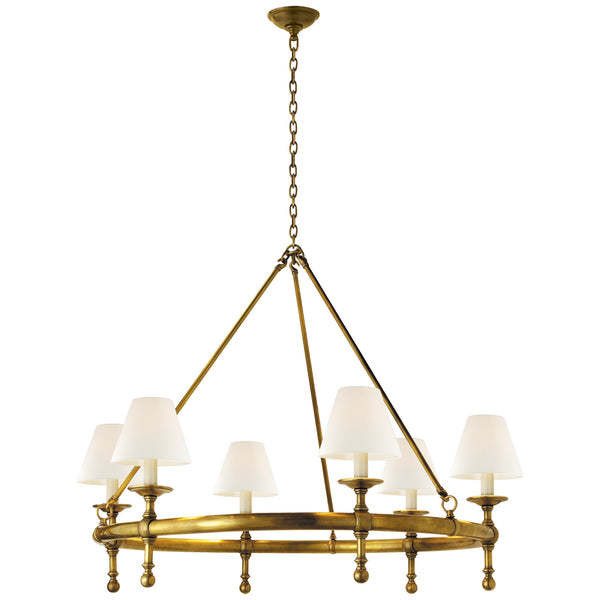 Visual Comfort Signature - SL 5812HAB-L - Six Light Chandelier - Classic - Hand-Rubbed Antique Brass from Lighting & Bulbs Unlimited in Charlotte, NC