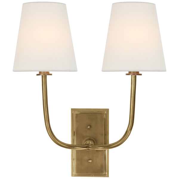 Visual Comfort Signature - TOB 2191HAB-L - Two Light Wall Sconce - Hulton - Hand-Rubbed Antique Brass from Lighting & Bulbs Unlimited in Charlotte, NC