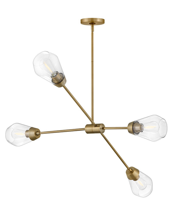 Lark - 83584LCB - LED Chandelier - Livie - Lacquered Brass from Lighting & Bulbs Unlimited in Charlotte, NC