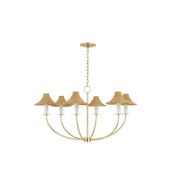 Mitzi - H868806-VGL - Six Light Chandelier - Twila - Vintage Gold Leaf from Lighting & Bulbs Unlimited in Charlotte, NC