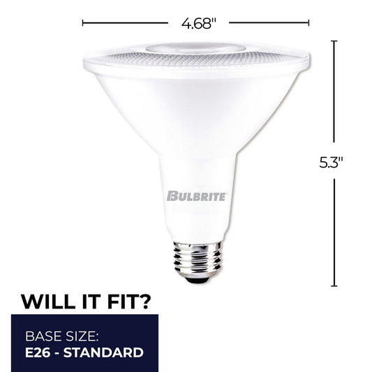 Reflector 15 Watt (100 Watt Equivalent) E26 Medium PAR38 120V LED 4000k Light Bulb by Bulbrite