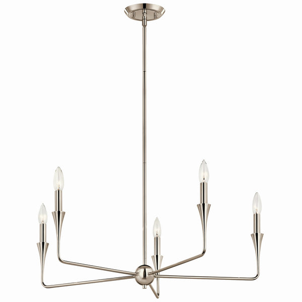Kichler - 52689PN - Five Light Chandelier - Alvaro - Polished Nickel from Lighting & Bulbs Unlimited in Charlotte, NC