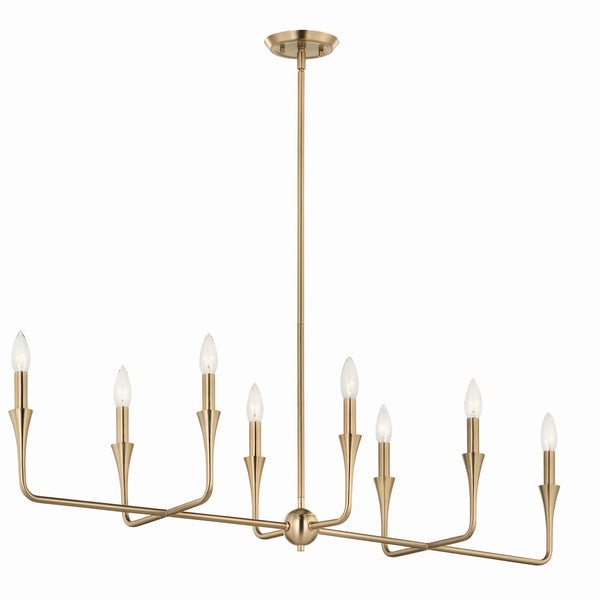 Kichler - 52693CPZ - Eight Light Linear Chandelier - Alvaro - Champagne Bronze from Lighting & Bulbs Unlimited in Charlotte, NC