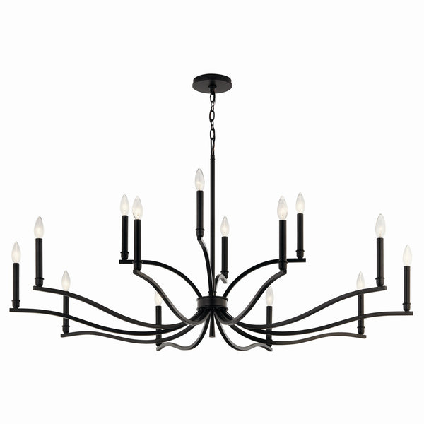 Kichler - 52698BK - 14 Light Chandelier - Malene - Black from Lighting & Bulbs Unlimited in Charlotte, NC