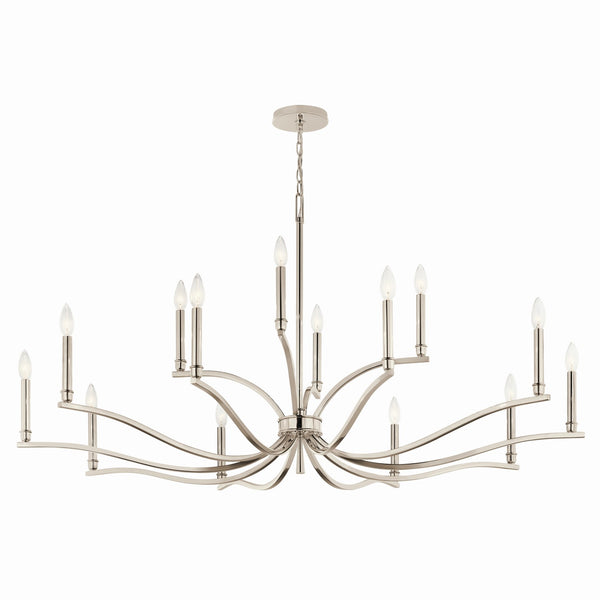 Kichler - 52698PN - 14 Light Chandelier - Malene - Polished Nickel from Lighting & Bulbs Unlimited in Charlotte, NC