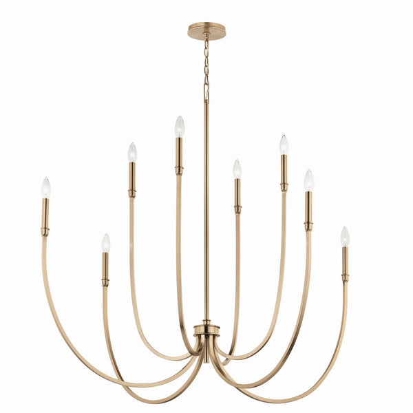 Kichler - 52699CPZ - Eight Light Foyer Chandelier - Malene - Champagne Bronze from Lighting & Bulbs Unlimited in Charlotte, NC