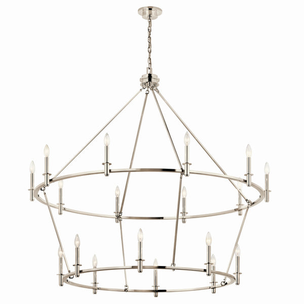 Kichler - 52708PN - 18 Light Chandelier - Carrick - Polished Nickel from Lighting & Bulbs Unlimited in Charlotte, NC