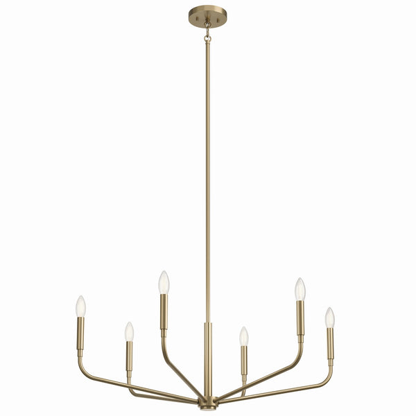 Kichler - 52718CPZ - Six Light Chandelier - Madden - Champagne Bronze from Lighting & Bulbs Unlimited in Charlotte, NC