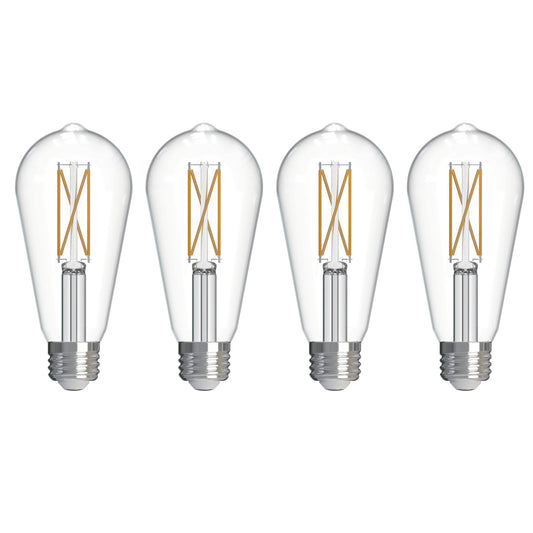 Antique 7.6 Watt (75 Watt Equivalent) E26 Medium ST18 120V LED 2700k Light Bulb by Bulbrite