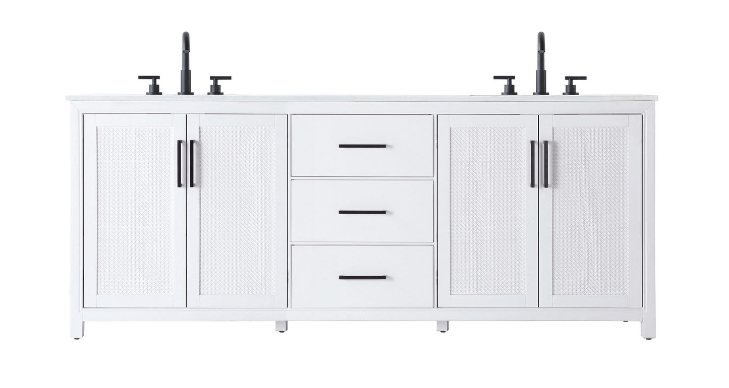 Alina Vanity by Elegant Lighting – Lights: One Light (84.00"L x 21.50"W x 34.00"H) – Finish: White – Elegant Lighting-VF29584DWH