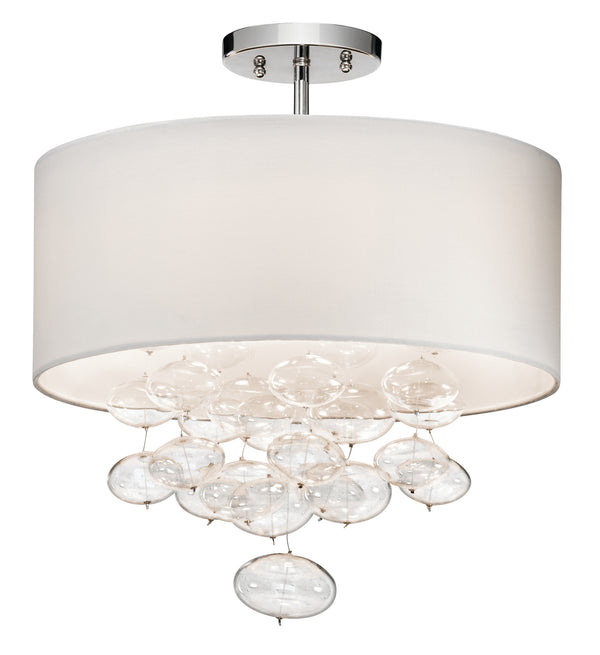 Kichler - 83239 - Three Light Semi Flush Mount - Piatt - Chrome from Lighting & Bulbs Unlimited in Charlotte, NC