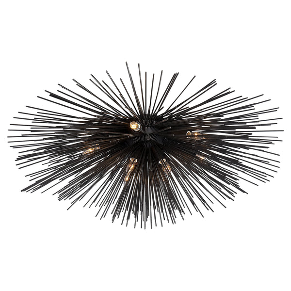 Visual Comfort Signature - KW 4070AI - Ten Light Flush Mount - Strada - Aged Iron from Lighting & Bulbs Unlimited in Charlotte, NC