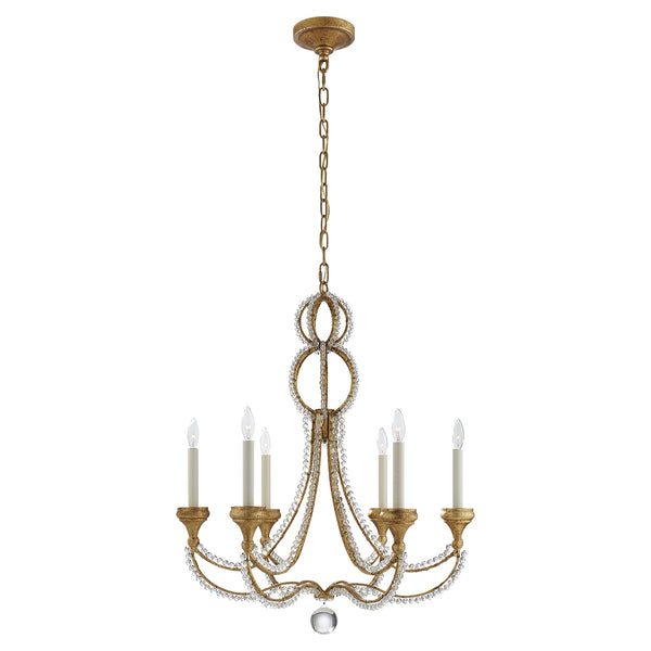 Visual Comfort Signature - NW 5030VG - Six Light Chandelier - Milan - Venetian Gold from Lighting & Bulbs Unlimited in Charlotte, NC