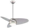 Minka Aire - F410L-BS - 36"Ceiling Fan - Slant - Brushed Steel from Lighting & Bulbs Unlimited in Charlotte, NC