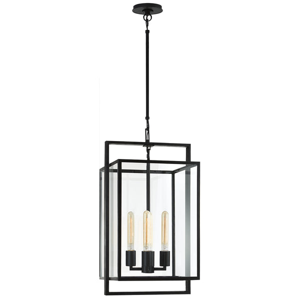 Visual Comfort Signature - S 5192AI-CG - Four Light Lantern - Halle - Aged Iron from Lighting & Bulbs Unlimited in Charlotte, NC