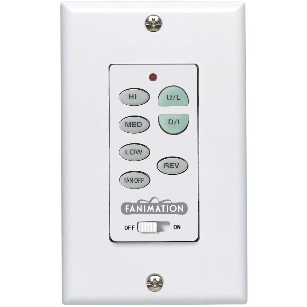 Fanimation 3-Speed Reversible Fan & Light Wall Control for Treventi & Sandella Ceiling Fans with Up/Down Lights