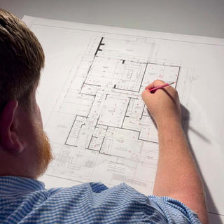 Lighting Design – Hans still prefers to do his sketching by hand before digitizing the plans.