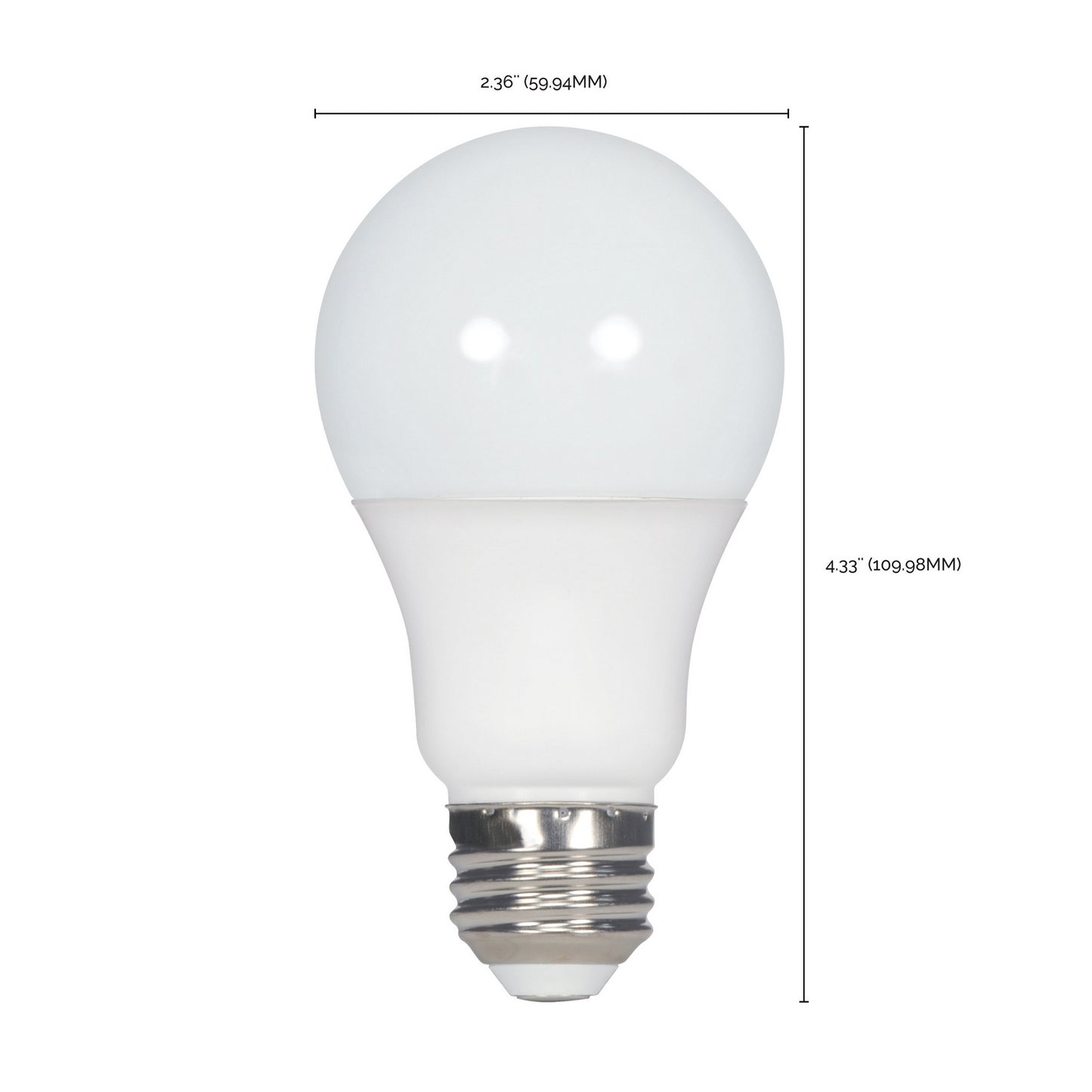 9.5 Watt (75 Watt Equivalent) Medium A19 120V LED 5000k Light Bulb by Satco