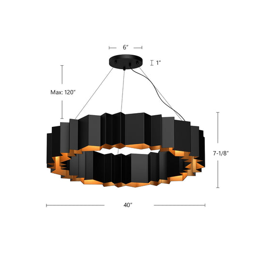 Kuzco Lighting-CH58040-BK/GD|ALT|2