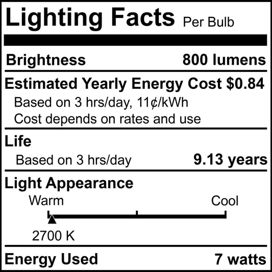7.6 Watt (75 Watt Equivalent) E26 Medium A19 120V LED 2700k Light Bulb by Bulbrite