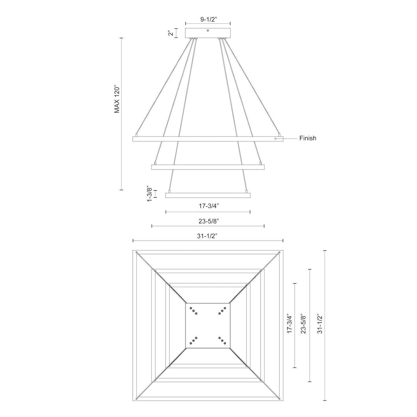 Kuzco Lighting-CH88332-BK-UNV-010|ALT|1