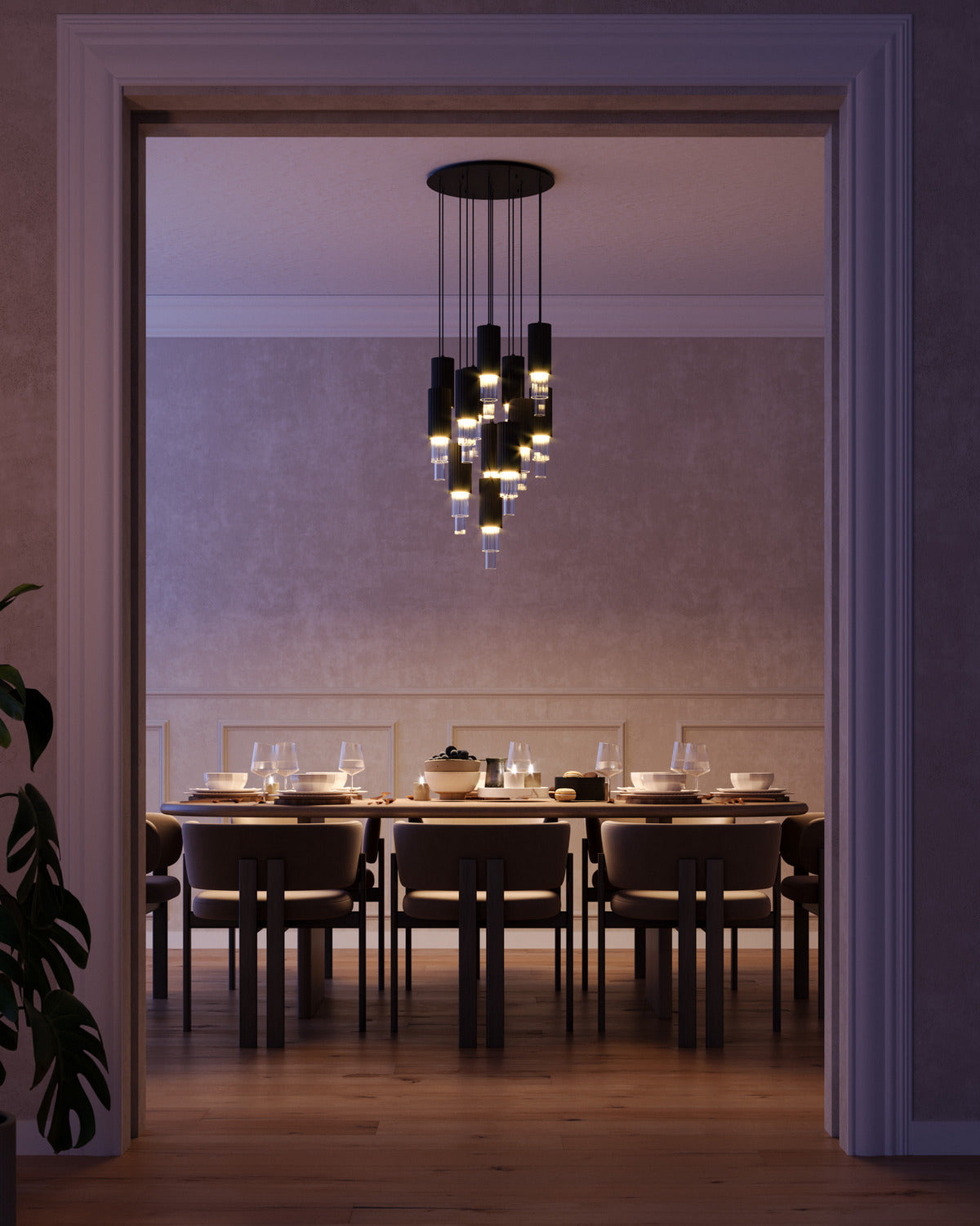 Bordeaux Cascading Pendant by Alora