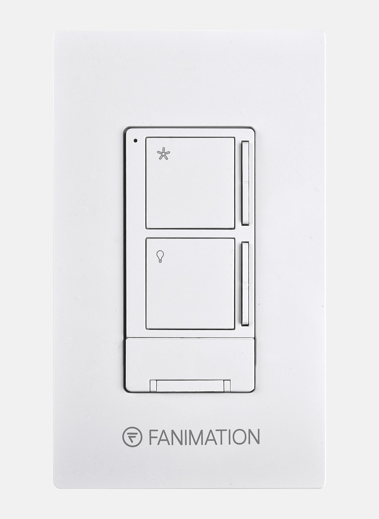 Fanimation 3-Speed Fan & Light Wall Remote Control with Canopy Receiver – 2‑Wire Hardwired Dimmer for Most Fanimation Ceiling Fans