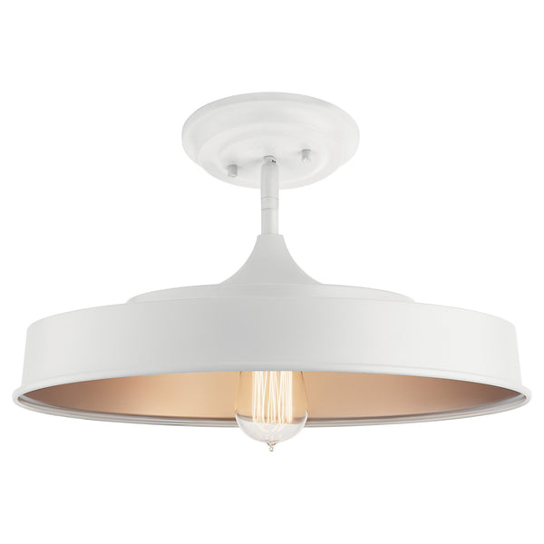 Kichler - 52098WH - One Light Semi Flush Mount - Elias - White from Lighting & Bulbs Unlimited in Charlotte, NC