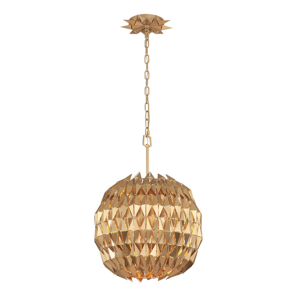 Varaluz - 342P03FG - Three Light Pendant - Forever - French Gold from Lighting & Bulbs Unlimited in Charlotte, NC