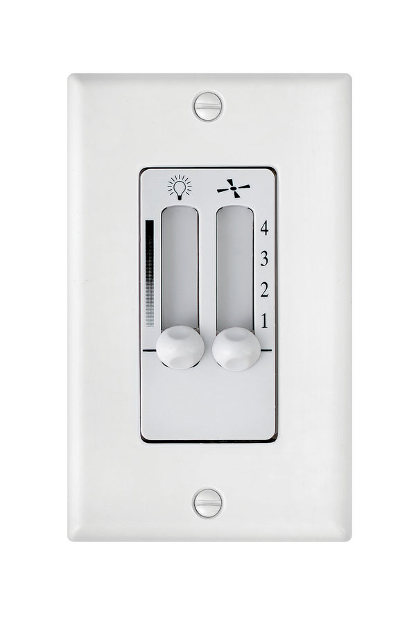 Hinkley - 980008FWH - Wall Contol - Wall Ctl 4 Speed Dual Slide - White from Lighting & Bulbs Unlimited in Charlotte, NC