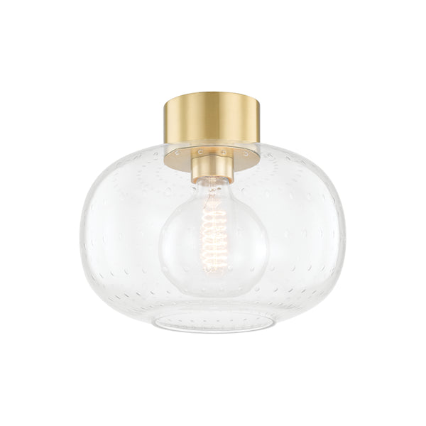 Mitzi - H403501-AGB - One Light Flush Mount - Harlow - Aged Brass from Lighting & Bulbs Unlimited in Charlotte, NC