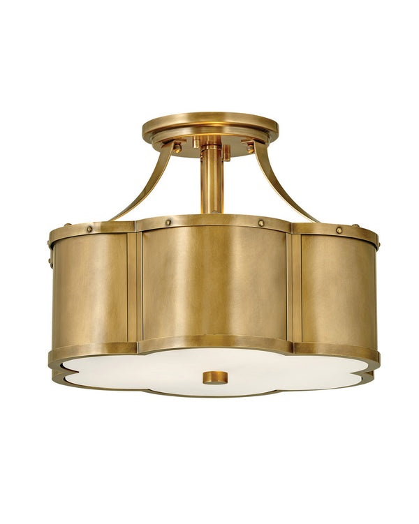 Hinkley - 4443HB - LED Foyer Pendant - Chance - Heritage Brass from Lighting & Bulbs Unlimited in Charlotte, NC