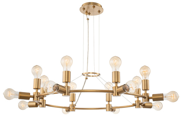 Kalco - 512372WB - 16 Light Chandelier - Union - Winter Brass from Lighting & Bulbs Unlimited in Charlotte, NC