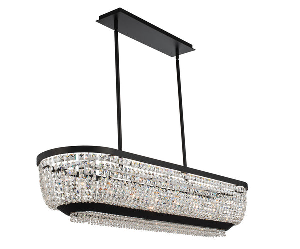 Allegri - 037361-052-FR001 - Seven Light Island Pendant - Terzo - Matte Black w Polished Chrome from Lighting & Bulbs Unlimited in Charlotte, NC
