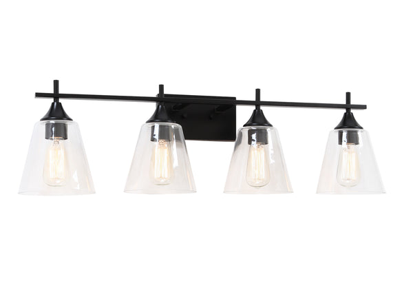 Matteo Lighting - S09804BK - Four Light Wall Sconce - Hollis - Black from Lighting & Bulbs Unlimited in Charlotte, NC