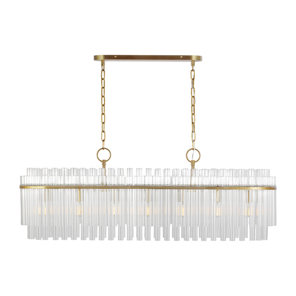 Visual Comfort Studio - CC1307BBS - Seven Light Linear Chandelier - Beckett - Burnished Brass from Lighting & Bulbs Unlimited in Charlotte, NC