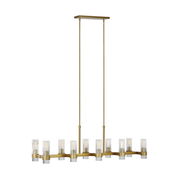 Visual Comfort Studio - CC13810BBS - Ten Light Chandelier - Geneva - Burnished Brass from Lighting & Bulbs Unlimited in Charlotte, NC