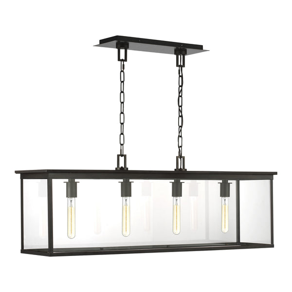 Visual Comfort Studio - CO1214HTCP - Four Light Outdoor Linear Chandelier - Freeport - Heritage Copper from Lighting & Bulbs Unlimited in Charlotte, NC