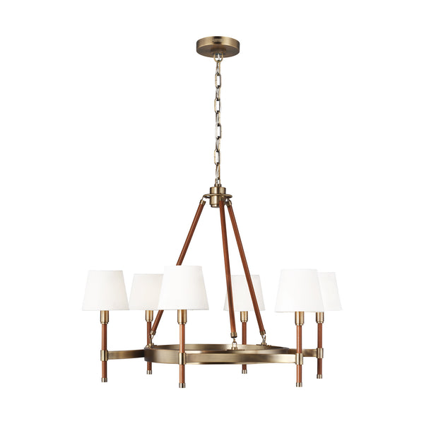 Visual Comfort Studio - LC1006TWB - Six Light Chandelier - Katie - Time Worn Brass from Lighting & Bulbs Unlimited in Charlotte, NC