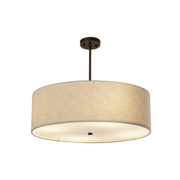 Justice Designs - FAB-9592-CREM-DBRZ - Six Light Pendant - Classic - Dark Bronze from Lighting & Bulbs Unlimited in Charlotte, NC