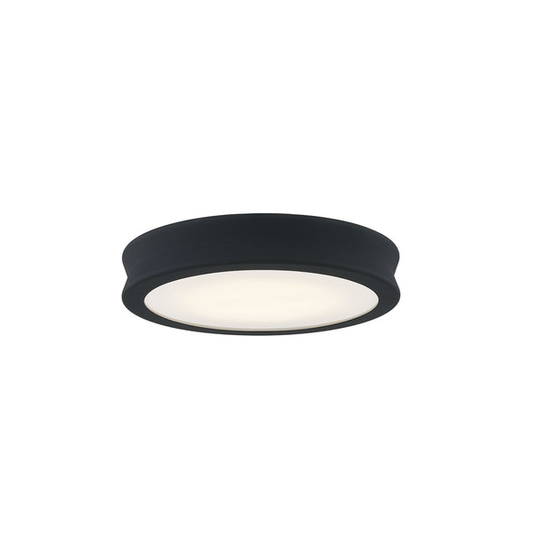 Justice Designs - FSN-4180-OPAL-MBTX - LED Flush-Mount - Bevel - Matte Black - Textured from Lighting & Bulbs Unlimited in Charlotte, NC