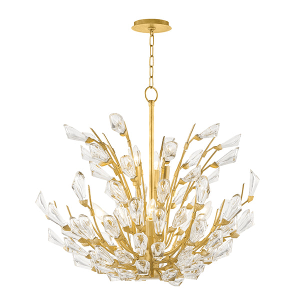 Hudson Valley - 7228-GL - Nine Light Chandelier - Tulip - Gold Leaf from Lighting & Bulbs Unlimited in Charlotte, NC
