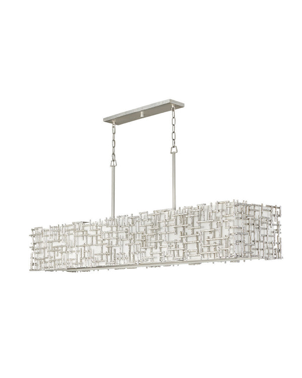 Fredrick Ramond - FR33109SLF - LED Linear Chandelier - Farrah - Silver Leaf from Lighting & Bulbs Unlimited in Charlotte, NC